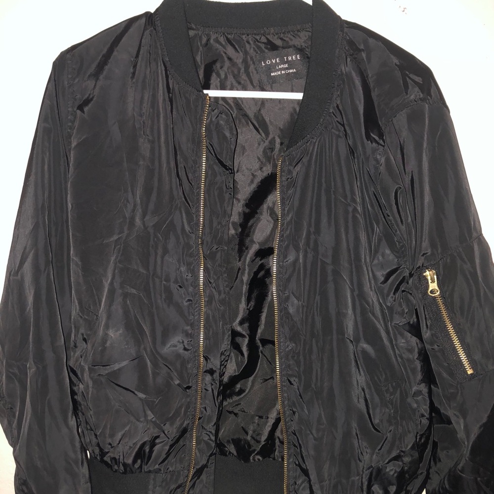 Black bomber jacket